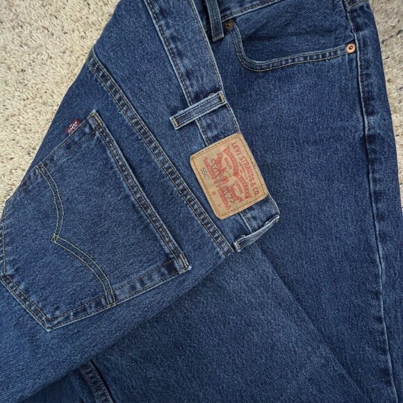 Levis 550 Jeans Mens Blue Denim Straight Cotton Red Tab 46x30 (47x30) Adult - Picture 1 of 16